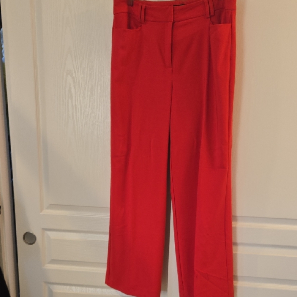 New York & Company Red Structured Trousers